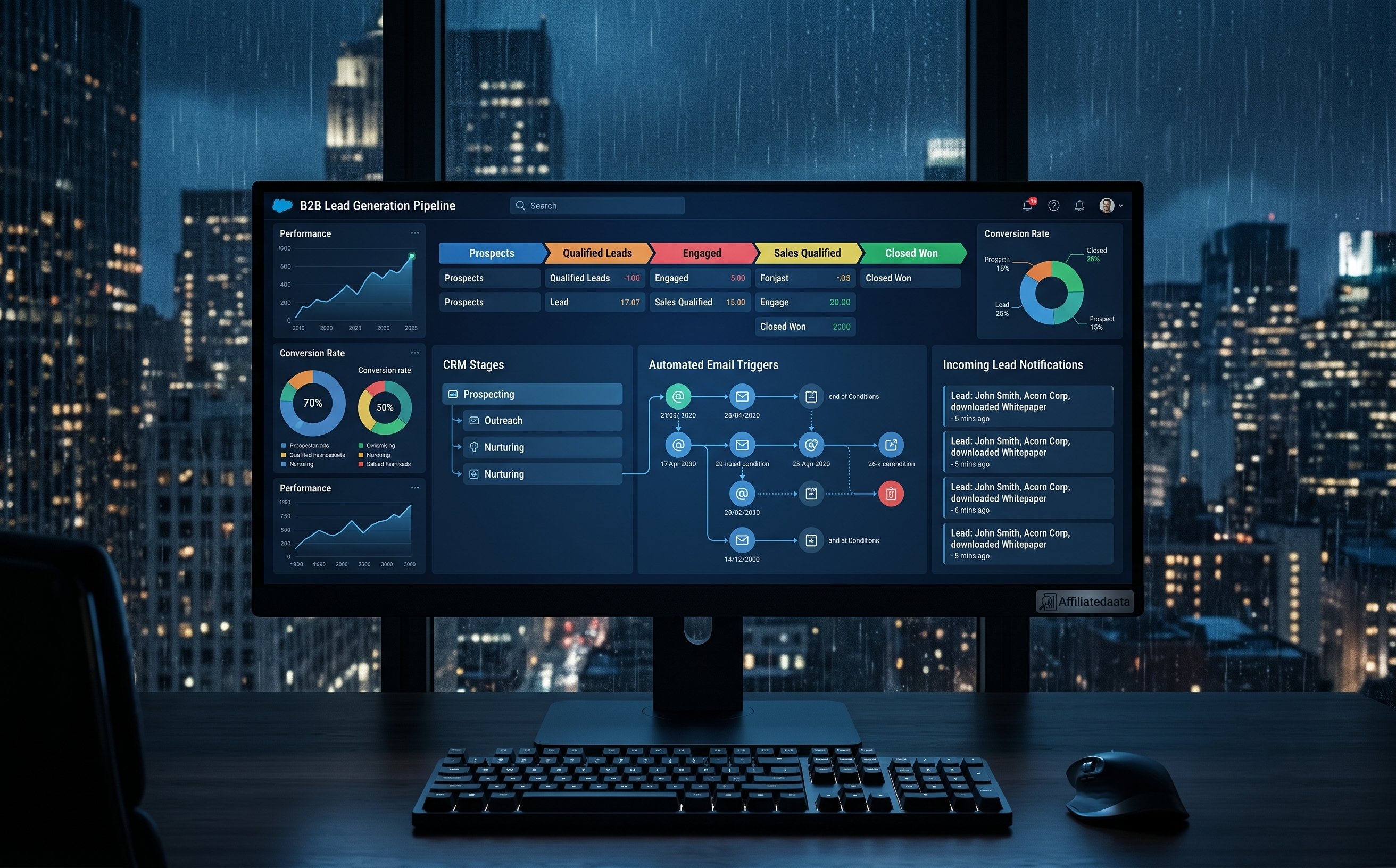 B2B Lead Generation Pipeline dashboard