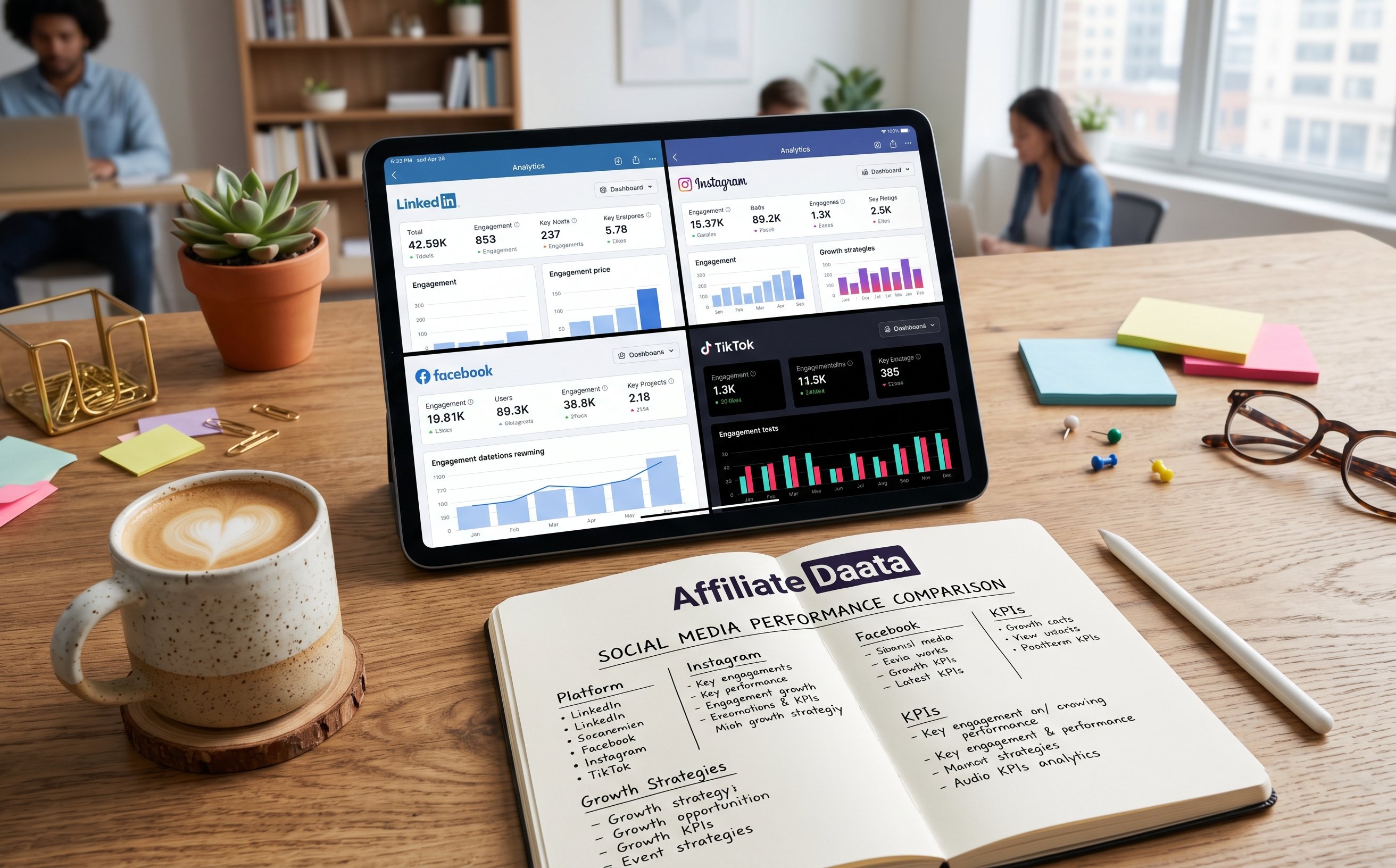 Social media performance analytics dashboard